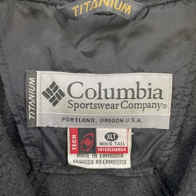 Vintage Columbia Fleece Jacket Size XL Tall Black