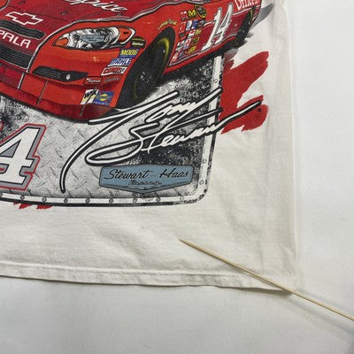 Vintage Tony Stewart Racing T-Shirt Size Large All Over Print NASCAR