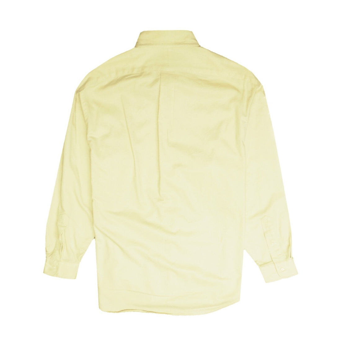 Vintage Polo Ralph Lauren Tilden Button Up Dress Shirt Size Medium 90s Yellow