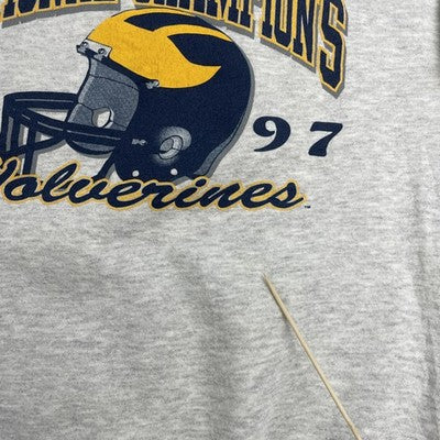Vintage Michigan Wolverines Football National Champs Sweatshirt Medium 1997 NCAA