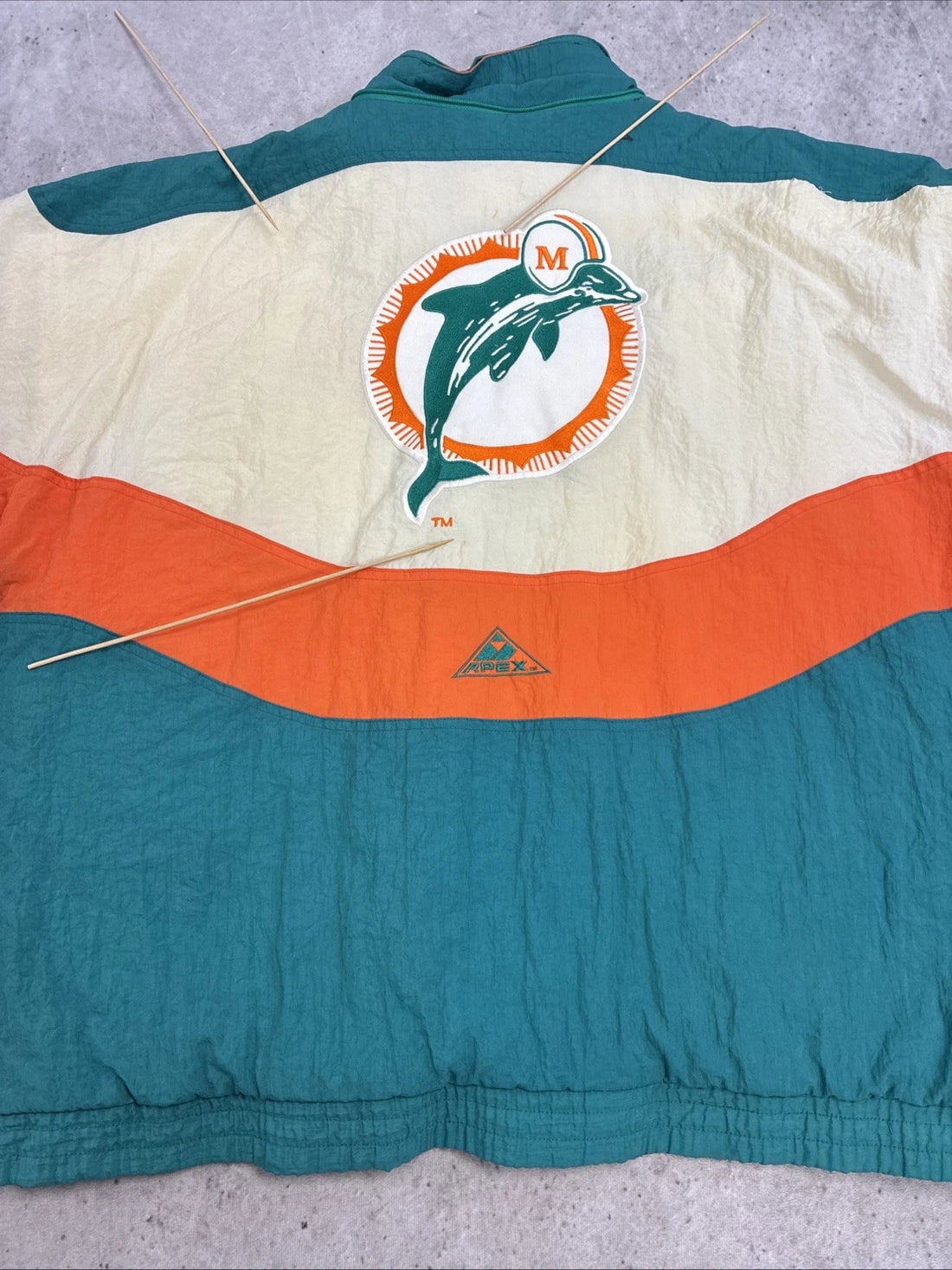 Vintage Miami Dolphins Apex One Puffer Jacket Size XL 90s NFL
