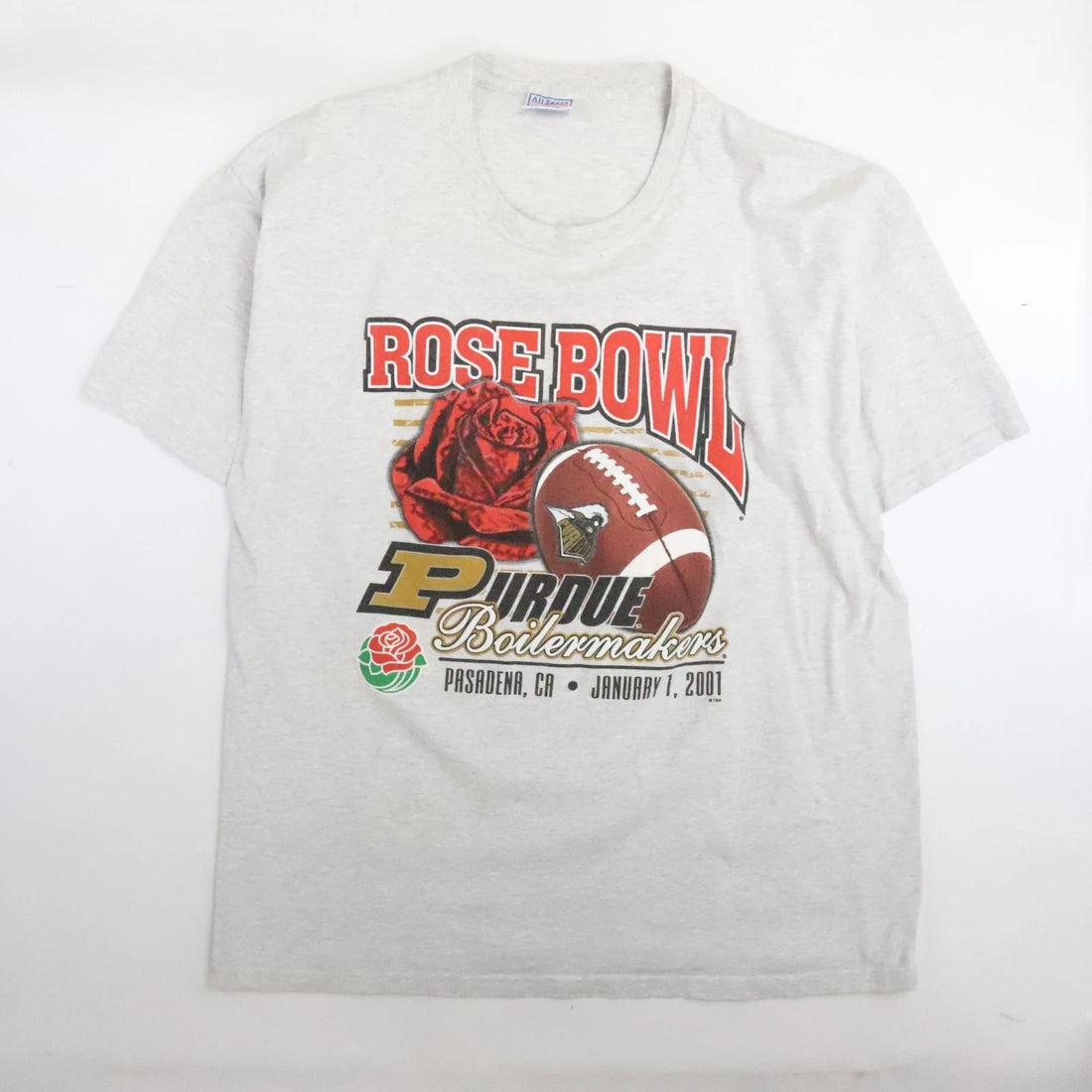 Vintage Purdue Boilermakers Rose Bowl Football T-Shirt Size 2XL NCAA