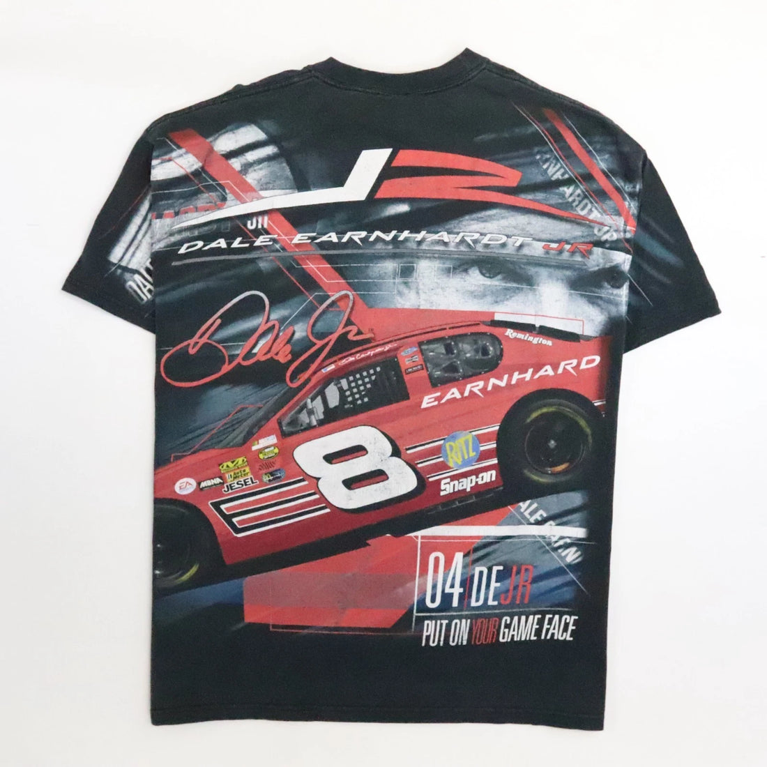 Vintage Dale Earnhardt Jr. Racing T-Shirt Size Large All Over Print NASCAR