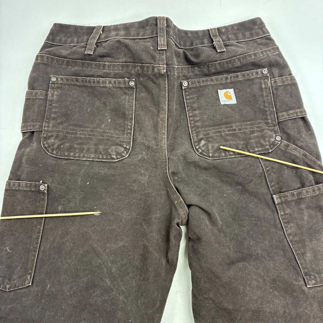 Carhartt Canvas Carpenter Double Knee Work Pants Womens Size 6 Brown