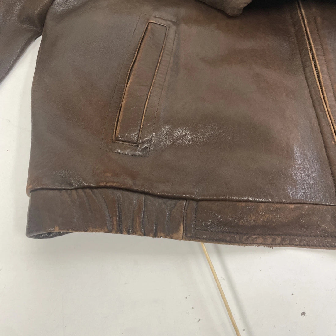 Bernardo Leather Bomber Jacket Size XL Brown