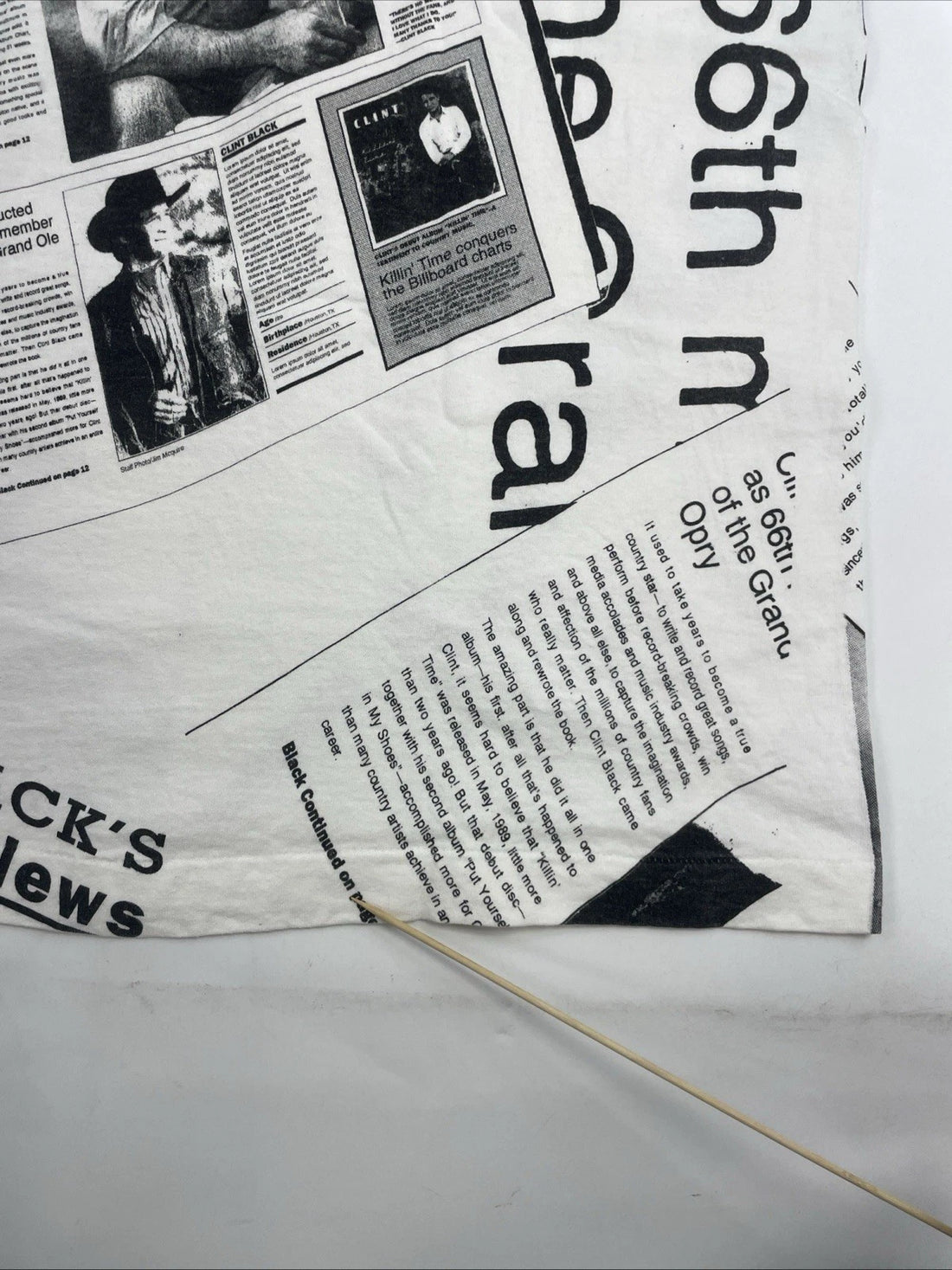 Vintage Clint Black's Nothing's News T-Shirt Size Large All Over Print 90s