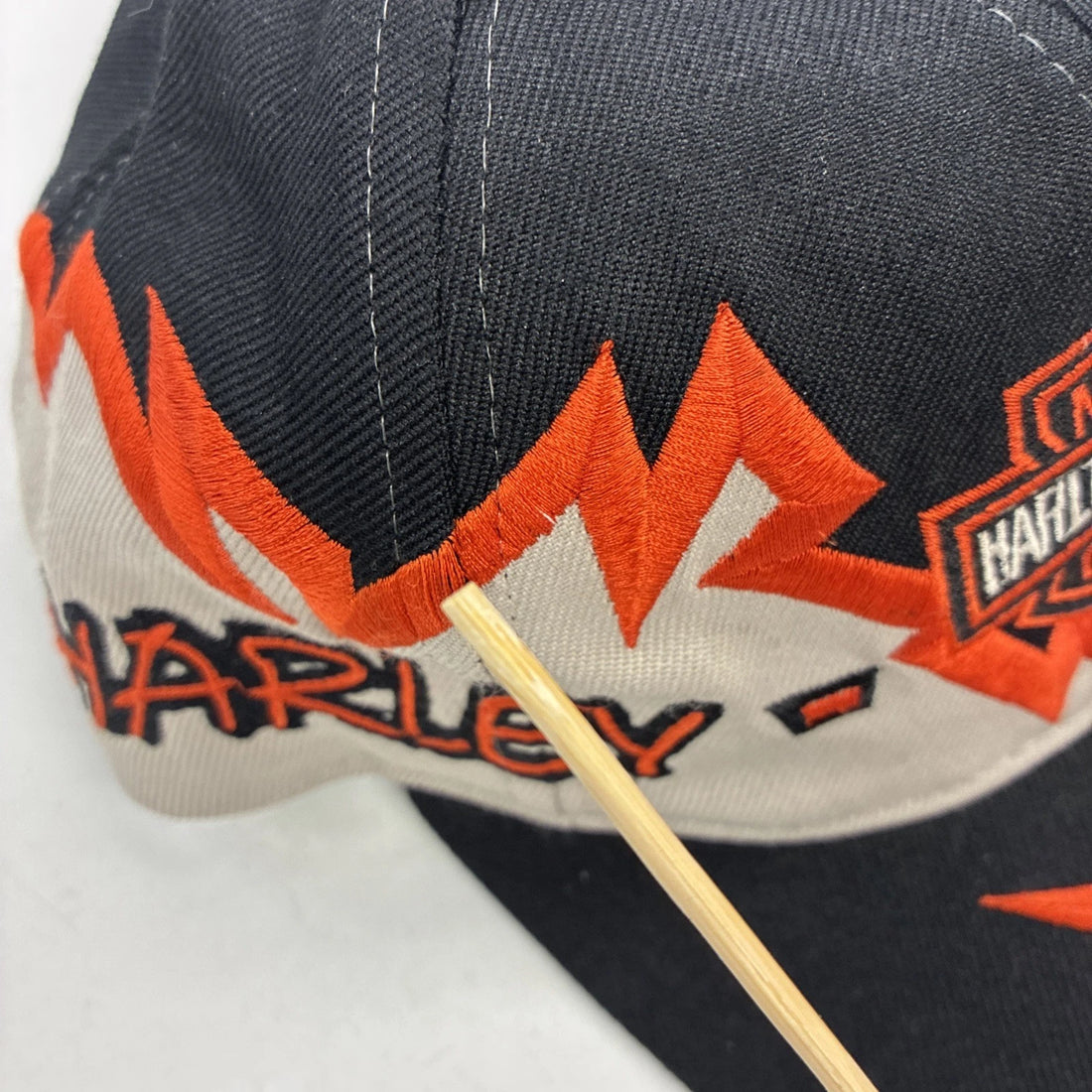Vintage Harley Davidson Motorcycles Jagged Edge Snapback Hat Cap OSFA