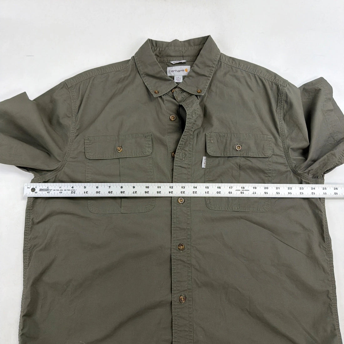 Carhartt Short Sleeve Button Up Shirt Size Large