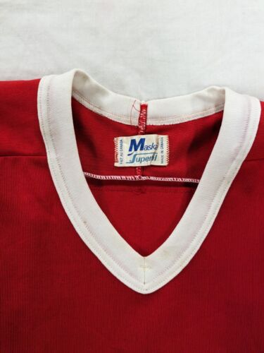 Vintage Montreal Canadiens Maska Superfil Hockey Jersey Size Small Red NHL