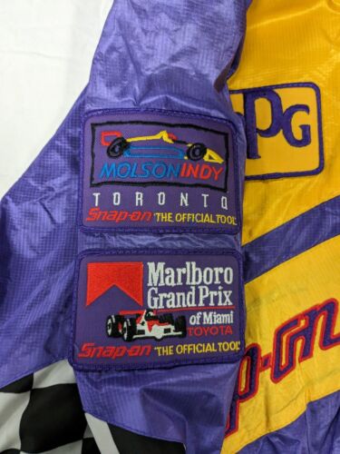 Vintage Snap-On Motorsports Racing Light Jacket Size XL Purple Gold