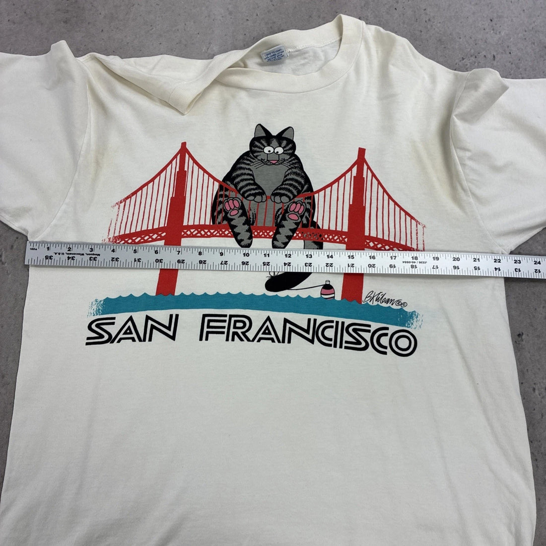 San Francisco Cat B Kliban Crazy T-Shirt Size Large