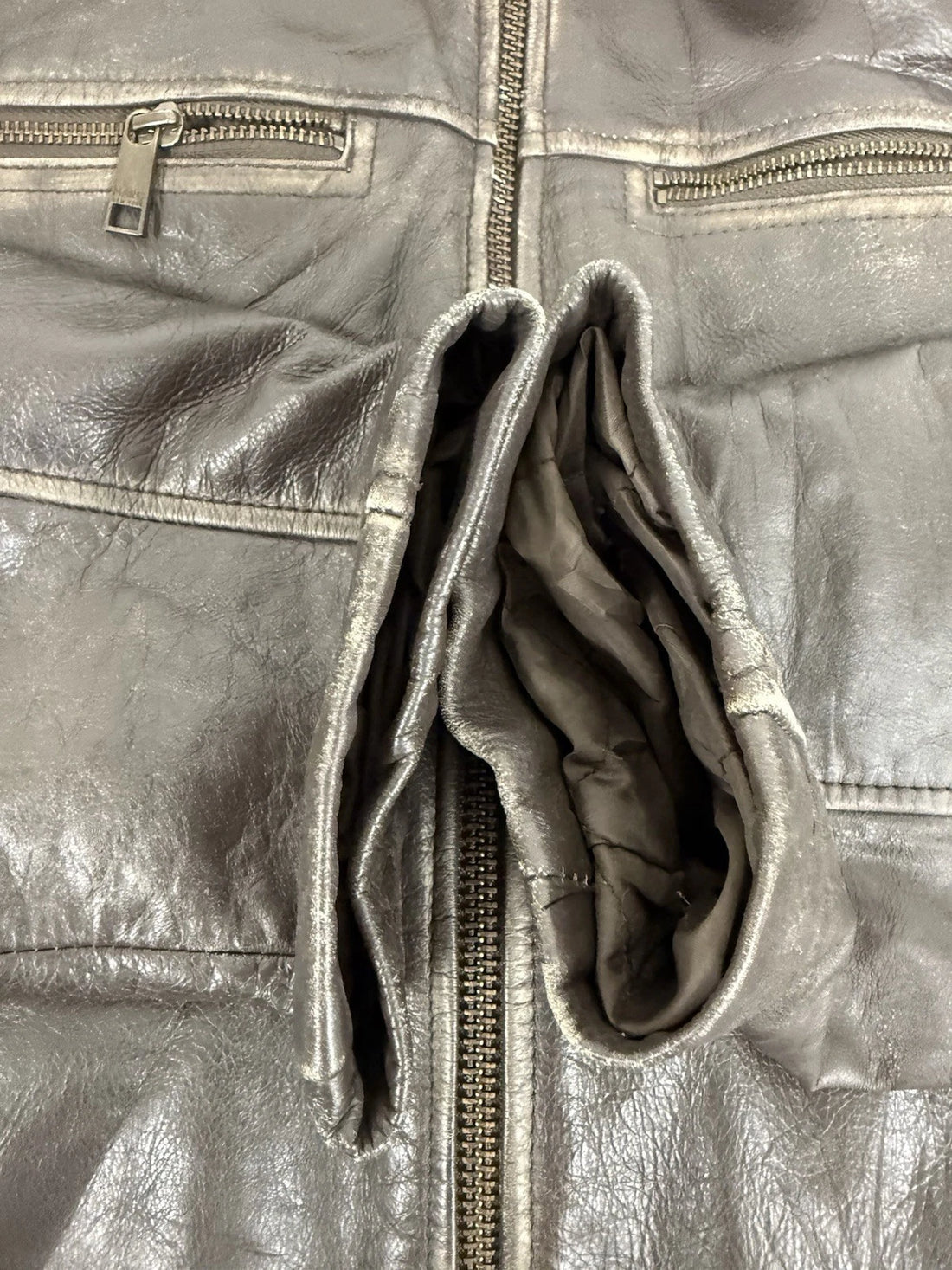 Andrew Marc New York Leather Coat Jacket Size XLT Brown