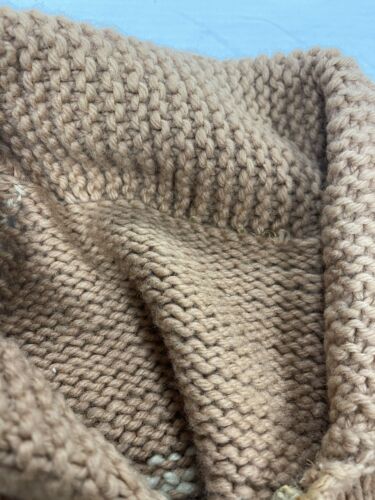 Vintage Snowflake Wool Knit Cowichan Cardigan Sweater Size Large Winter