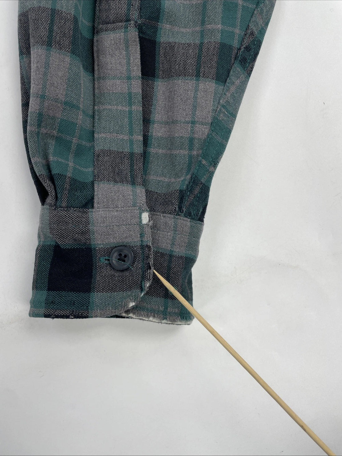 L.L. Bean Button Up Shirt Size Large Green Plaid