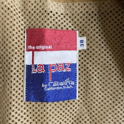 Vintage La Paz Bomber Jacket Size 38 Brown