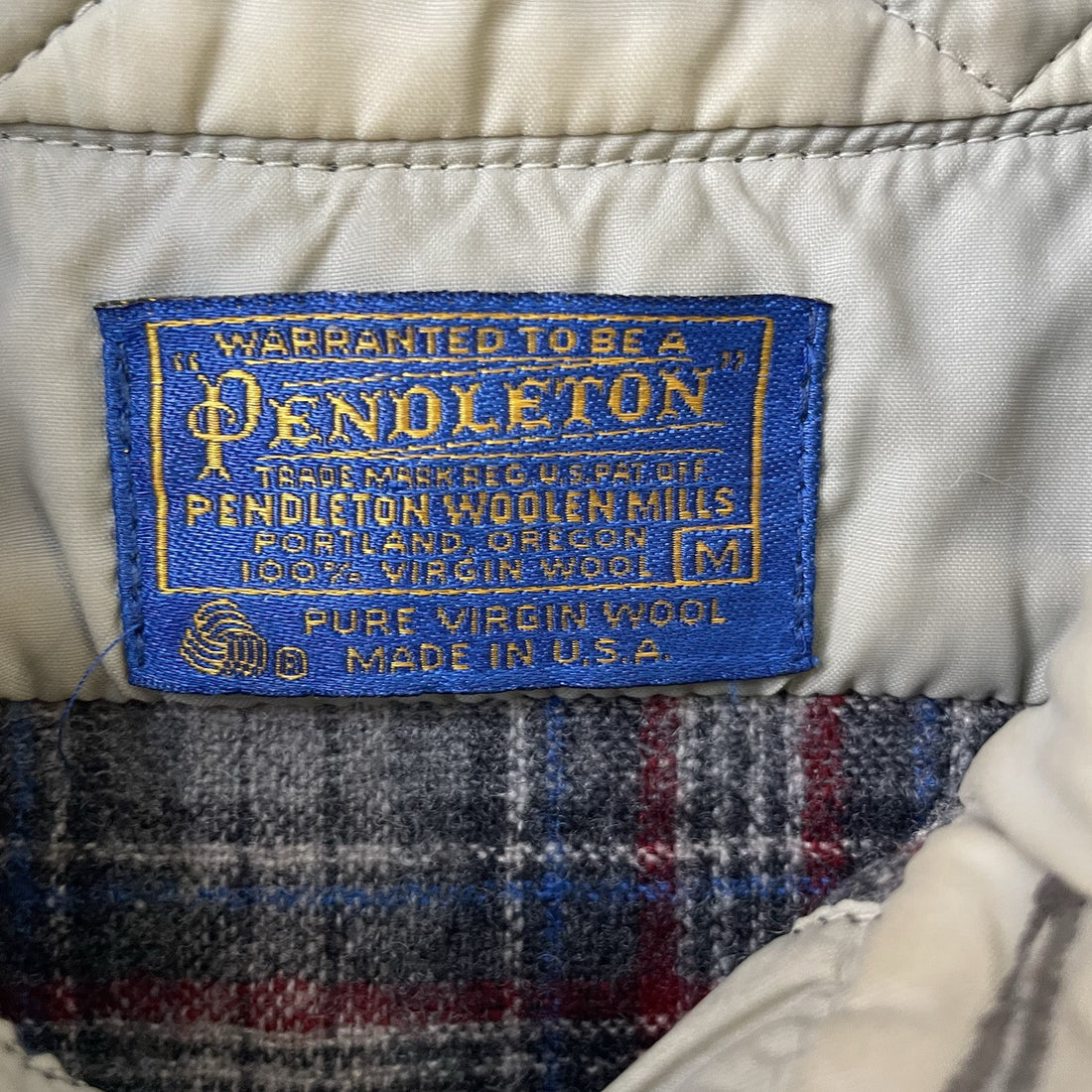 Vintage Pendleton Wool Lodge Button Up Shirt Size Medium Plaid