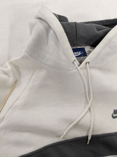 Vintage Nike Sweatshirt Hoodie Size Large White Blue 80s