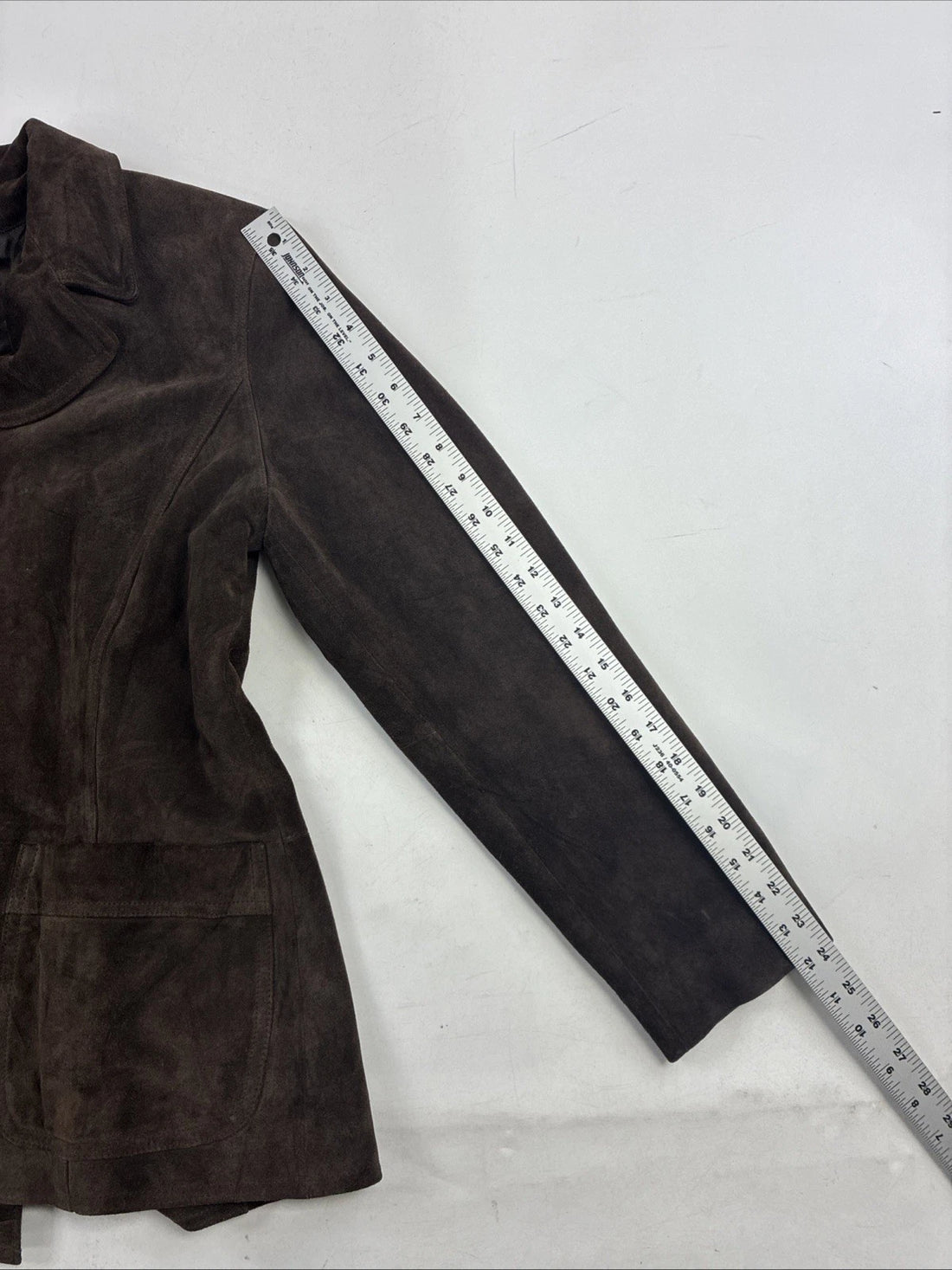 GAP Leather Suede Coat Jacket Size Medium Brown
