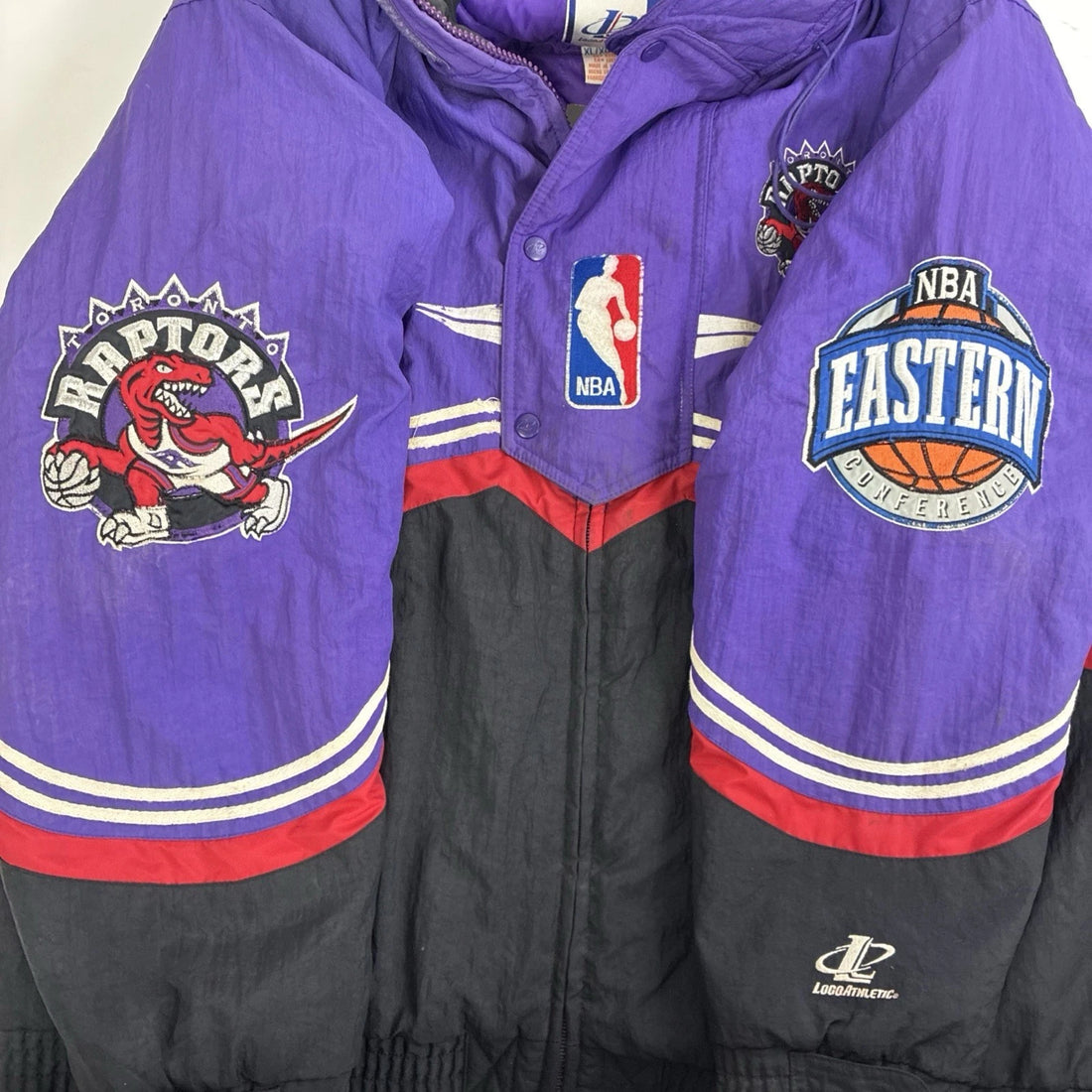 Toronto Raptors Logo Athletic Puffer Jacket Size XL NBA