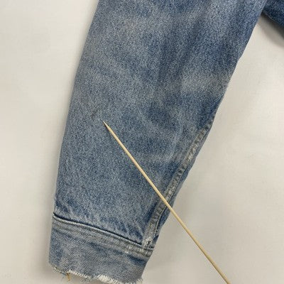 Lee Storm Rider Denim Trucker Jacket Size 48 Sherpa Lined