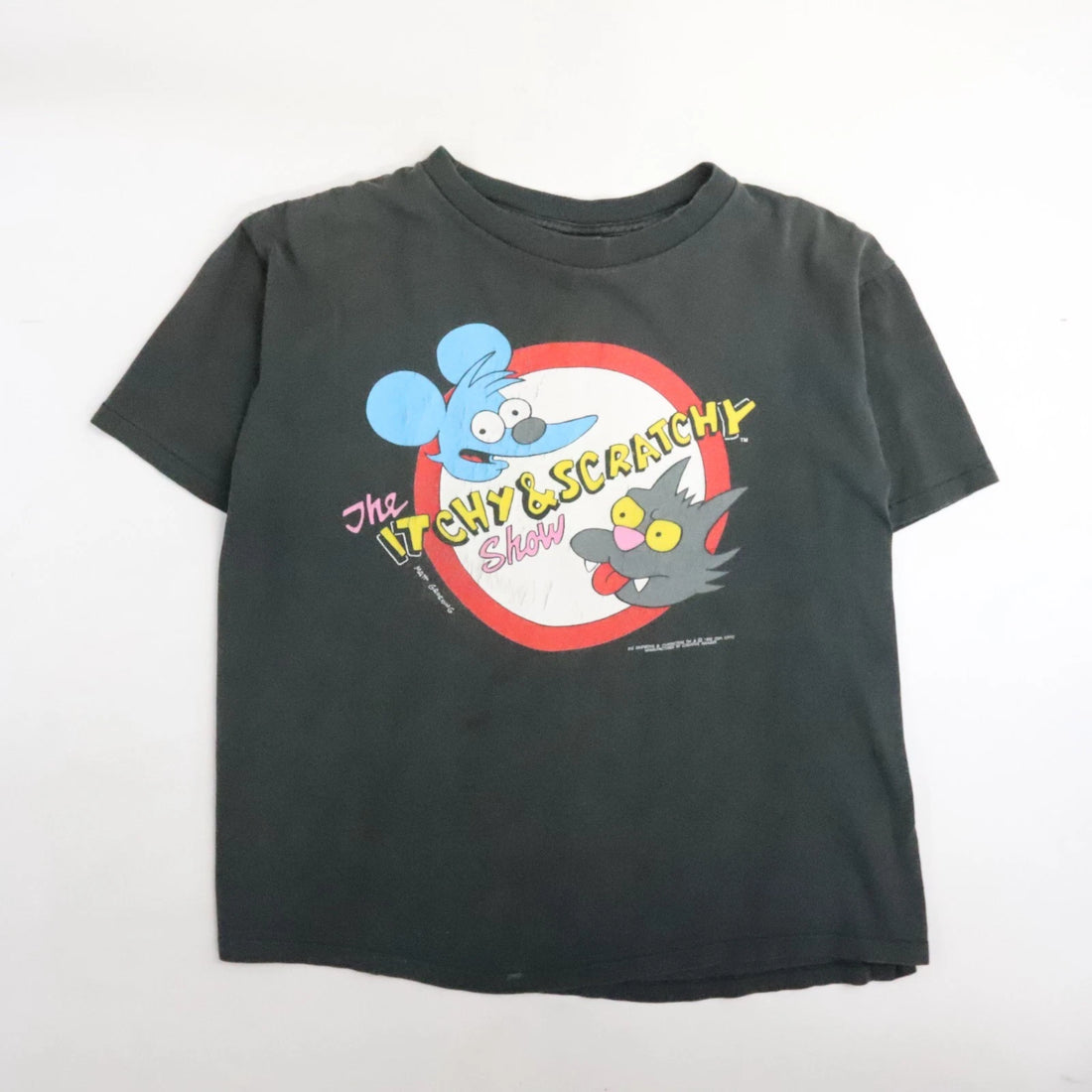Vintage The Itchy & Scratchy Show T-Shirt Size XL Simpsons 90s