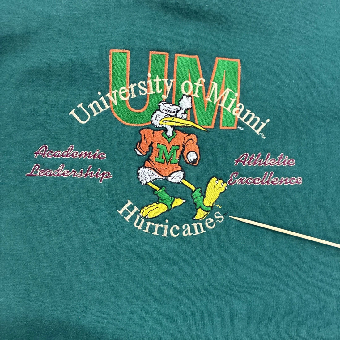 Vintage Miami Hurricanes Crewneck Sweatshirt Size XL 90s NCAA