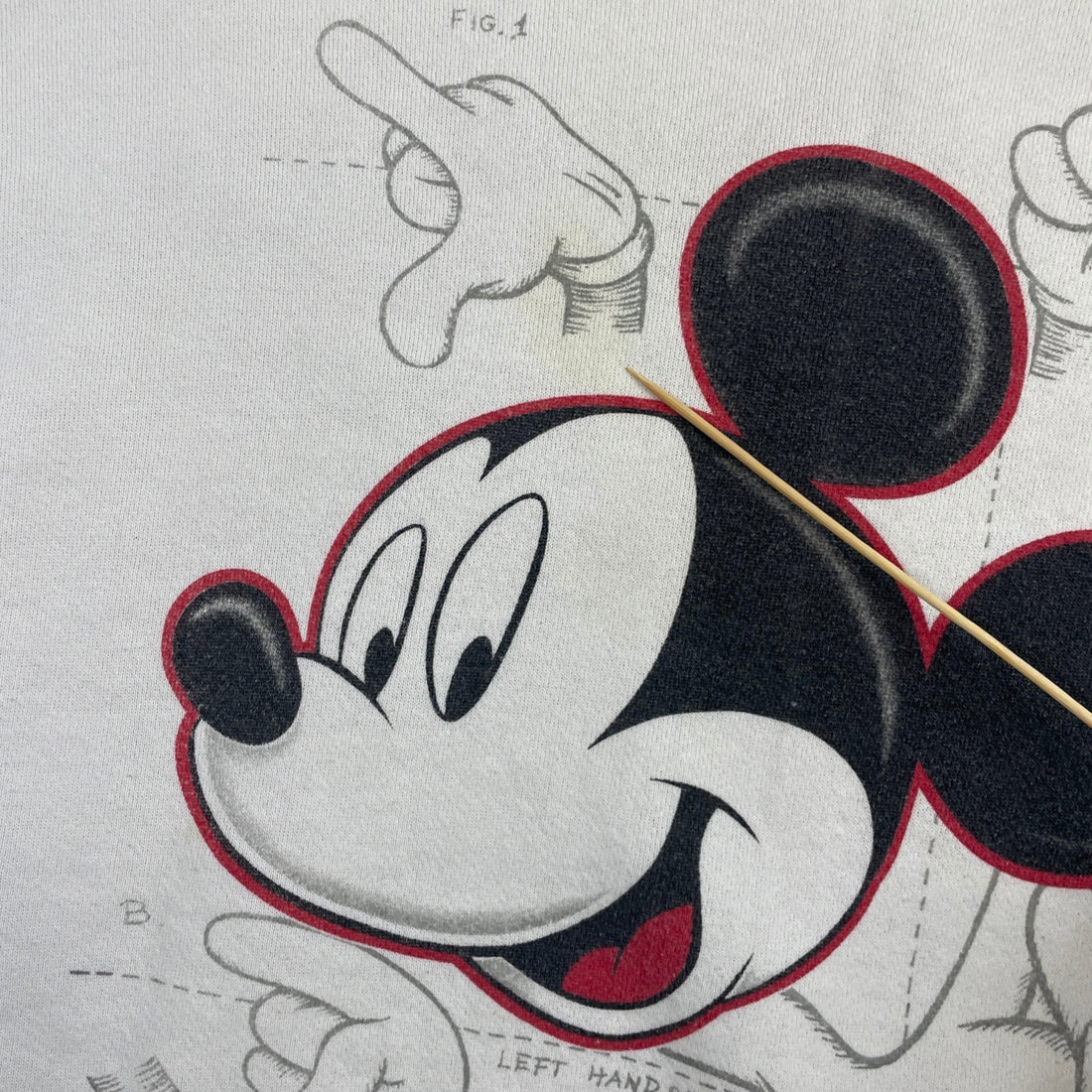 Vintage Mickey Mouse Sketch Disney Crewneck  Sweatshirt Size XL