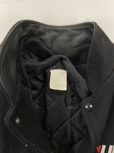 Vintage UFCW Union Leather Wool Varsity Jacket Size XL Embroidered