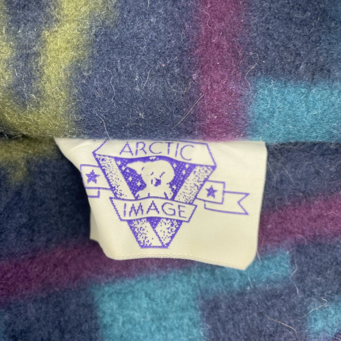 Vintage Arctic Image Fleece Jacket Size 2XL Western Aztec