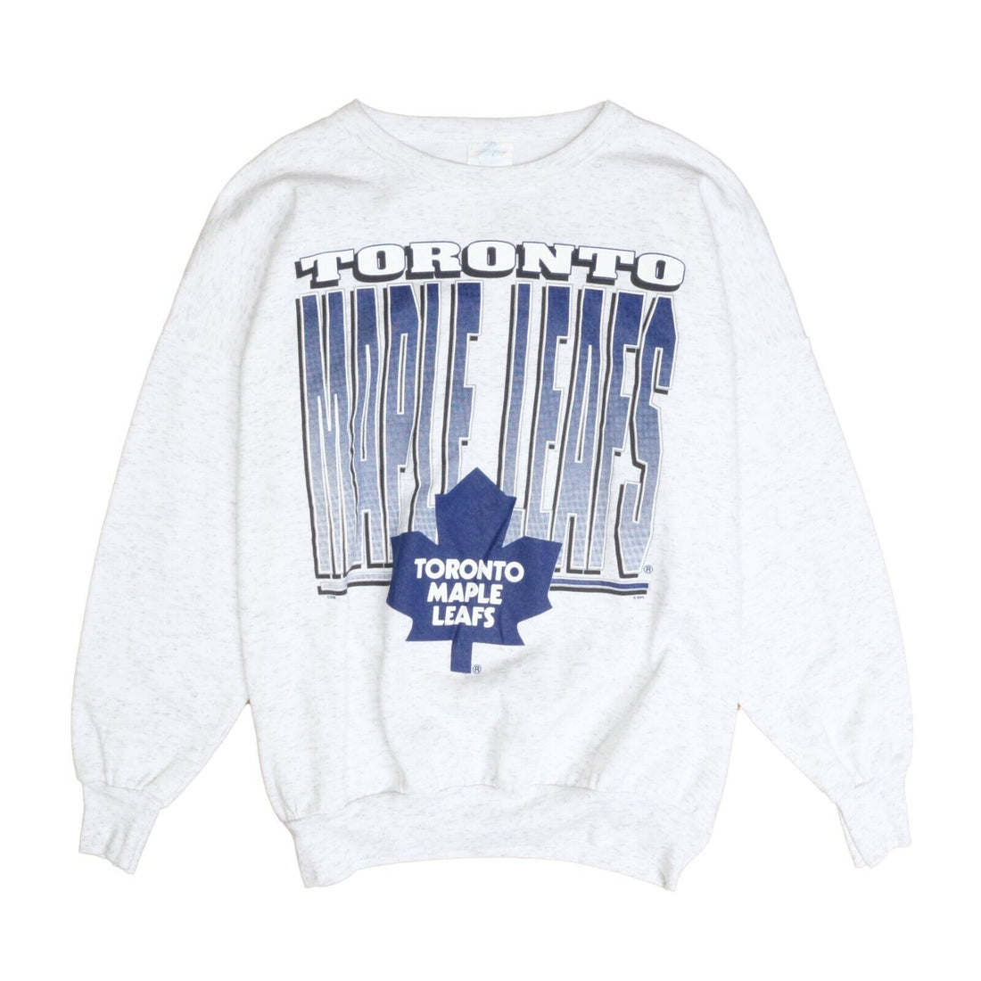 Vintage Toronto Maple Leafs Sweatshirt Crewneck Size Large Gray 90s NHL