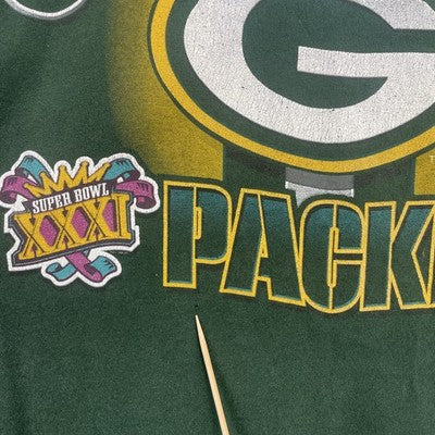 Vintage Green Bay Packers Super Bowl XXXI T-Shirt Size Large NFL