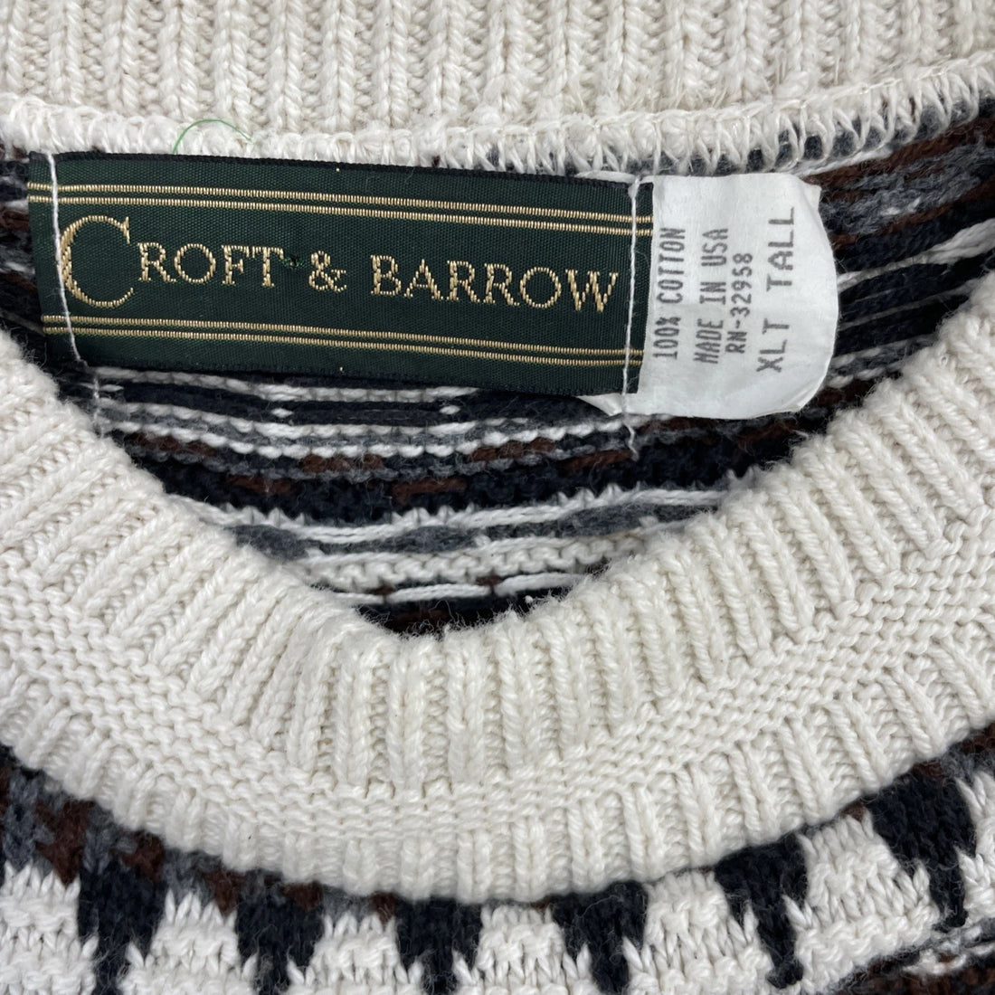Vintage Croft & Barrow Crewneck Sweater Size XL Tall