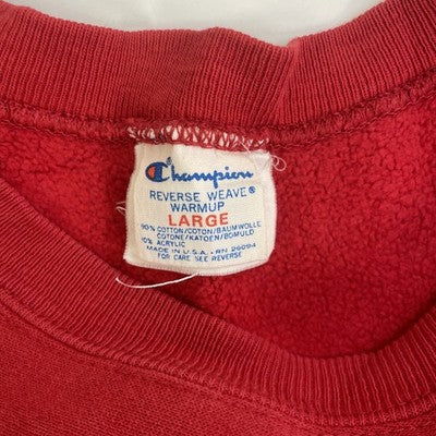 Vintage Champion Reverse Weave Crewneck Sweatshirt Size Large Red 80s