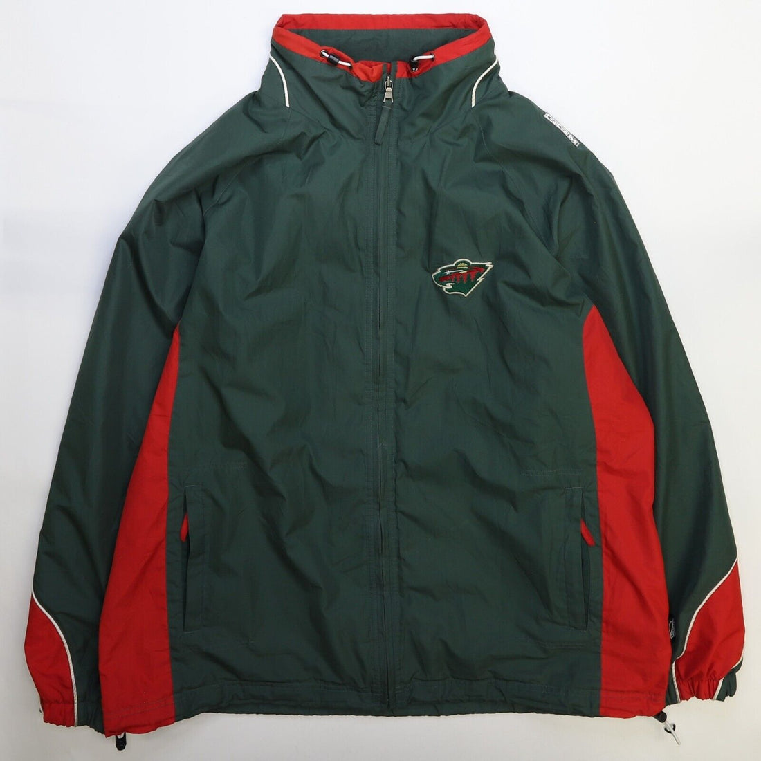 Vintage Minnesota Wild CCM Windbreajer Light Jacket Size Large NHL