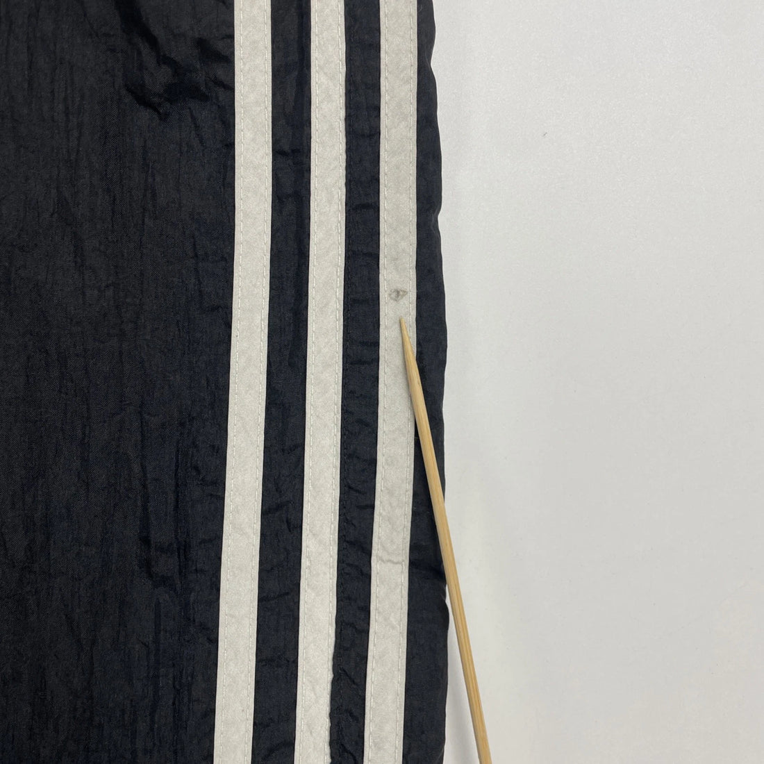 Vintage Adidas Nylon Track Pants Size Large Black Striped