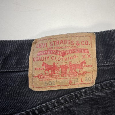 Vintage Levi's 501 Denim Jean Pants Size 32 X 30 Black