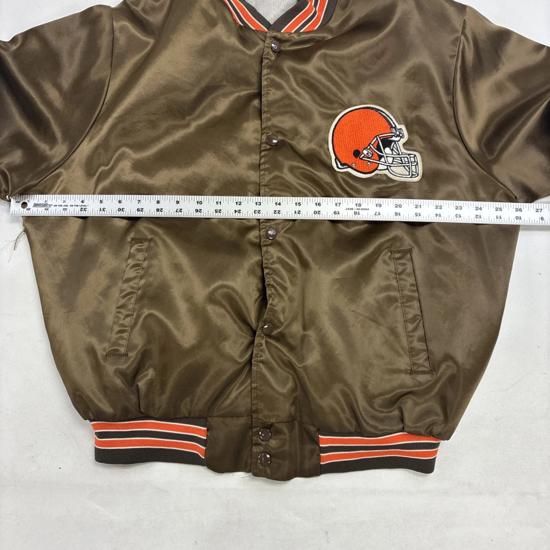 Vintage Cleveland Browns Satin Bomber Jacket Size Large NFL