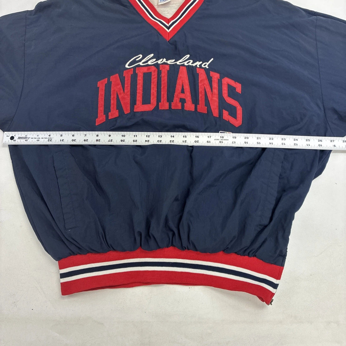 Vintage Cleveland Indians Russell Athletic Pullover Windbreaker Jacket Large MLB