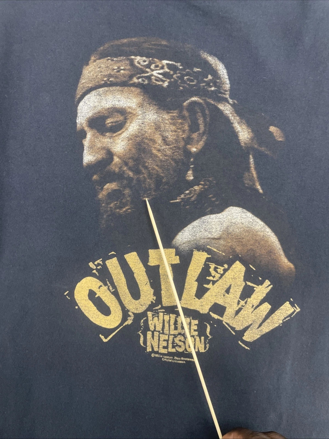 Vintage Willie Nelson Outlaw T-Shirt Size Large
