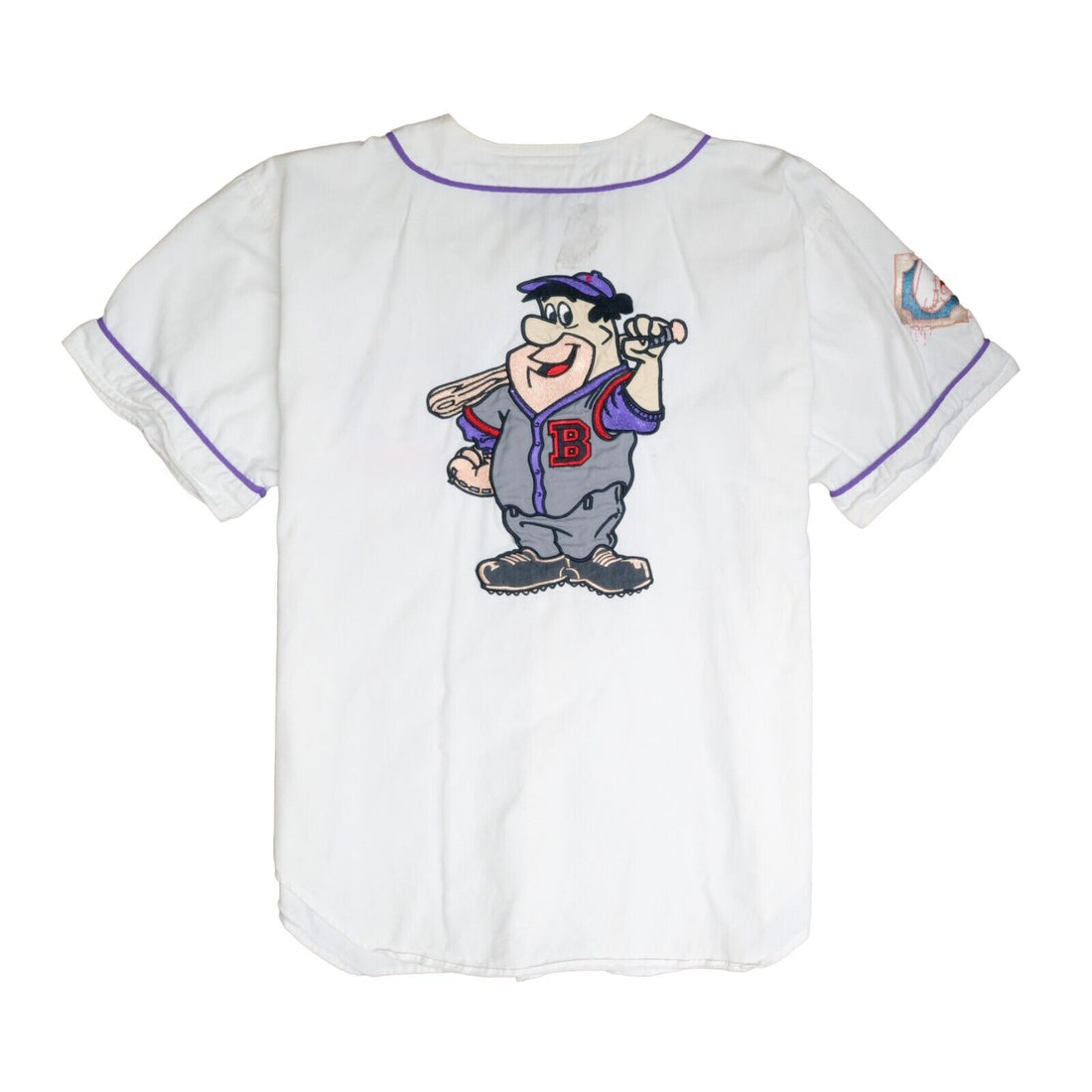 Vintage The Flintstones Baseball Jersey Size Medium Cartoon