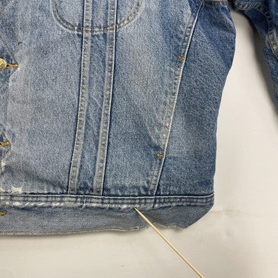 Lee Storm Rider Denim Trucker Jacket Size 48 Sherpa Lined