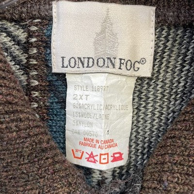 Vintage London Fog Wool Polo Sweater Size 2XT