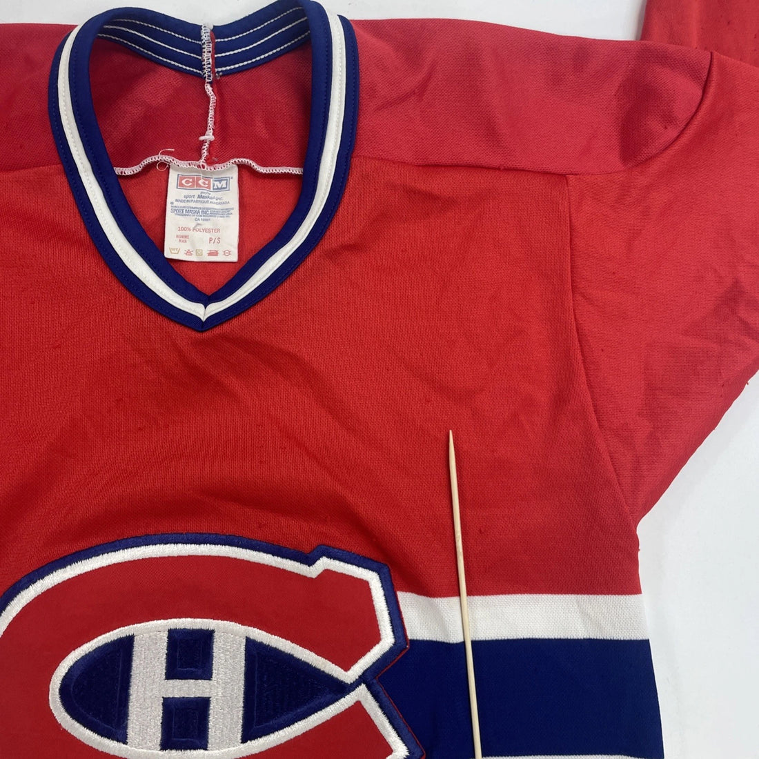 Vintage Montreal Canadiens CCM Maska Hockey Jersey Size Small NHL