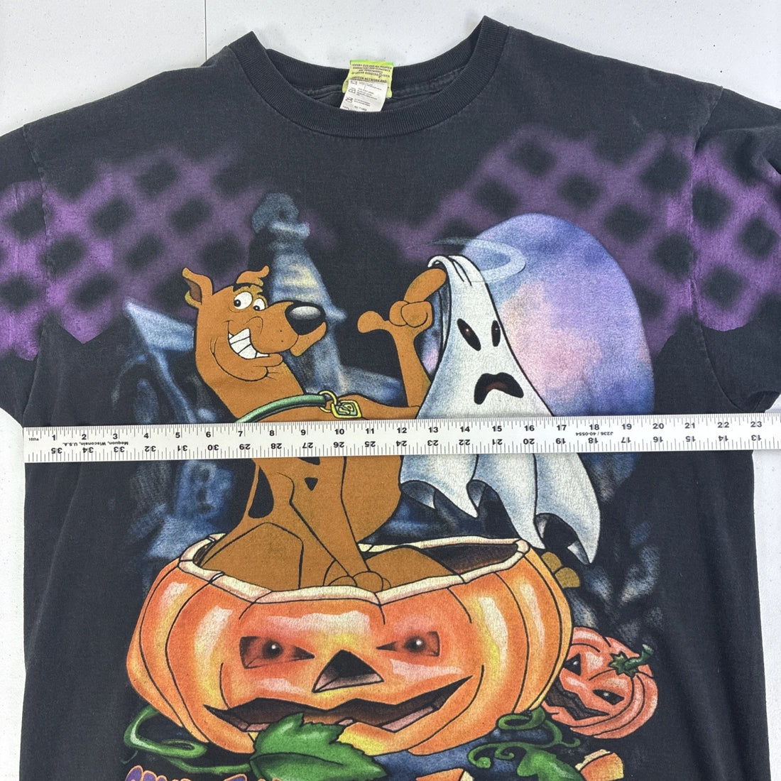 Vintage Scooby-Doo Pumpkin Ghost T-Shirt Size XL Halloween Cartoon Promo 90s