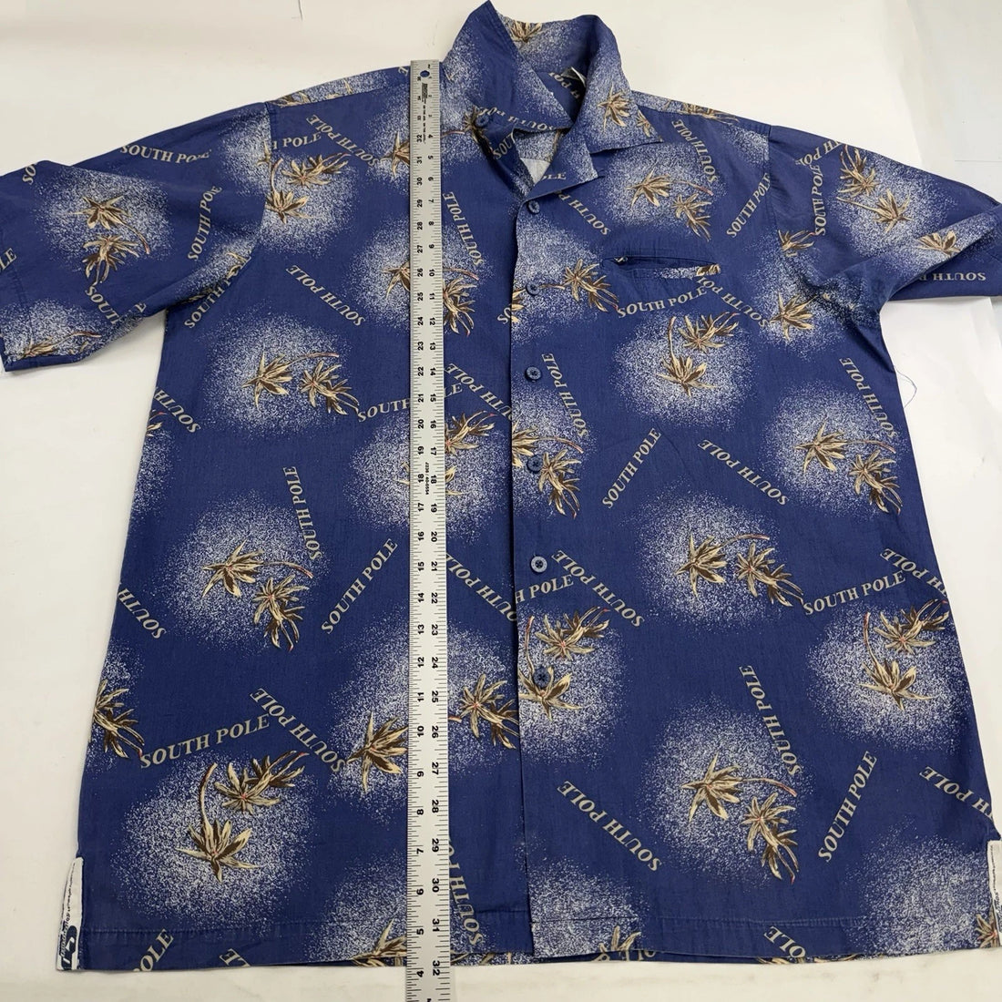 Vintage Southpole Hawaiian Beach Tropical Short Sleeve Button Up Shirt Large Y2K
