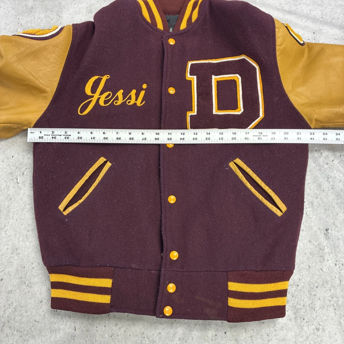 Vintage Dexter Dreadnaughts Soccer Leather Wool Varsity Letterman Jacket Small