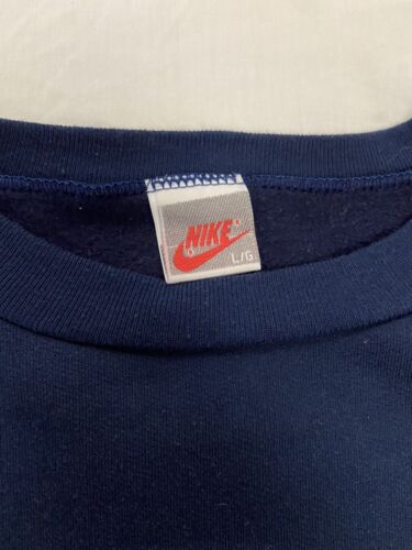 Vintage Oregon Nike Air Sweatshirt Crewneck Size Large Blue Striped 80s 90s