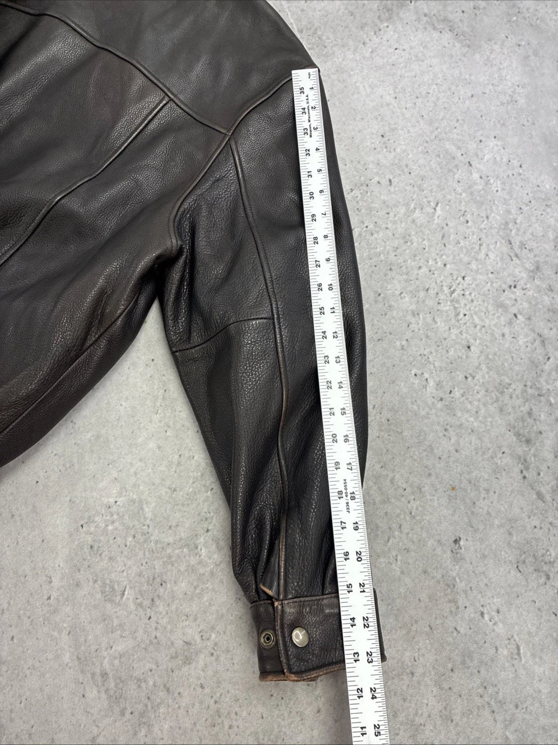 Vintage Leather Bomber Jacket Size Medium