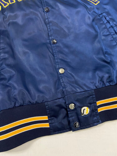 Vintage Notre Dame Fighting Irish Varsity Bomber Jacket Size Large Blue NCAA