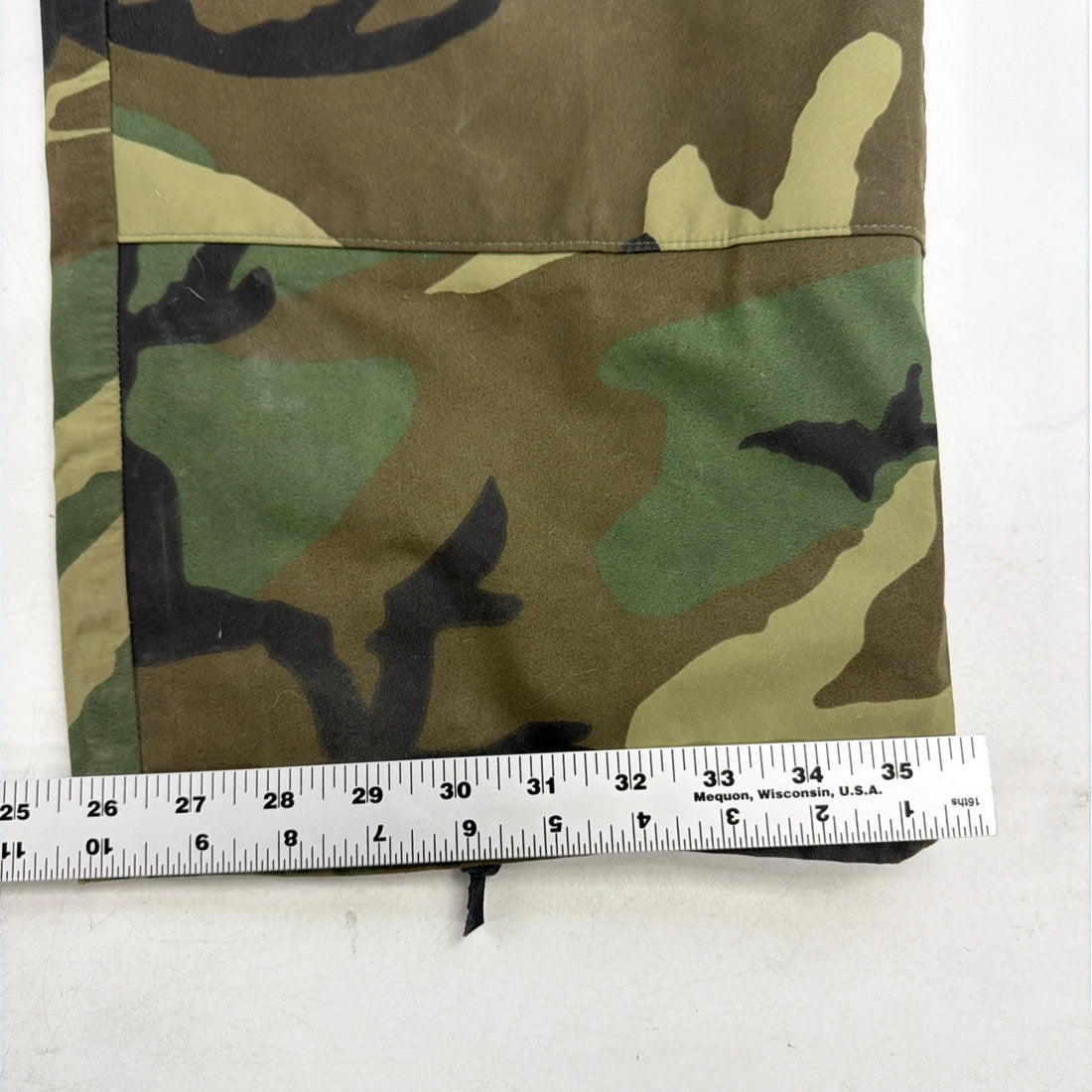 Vintage Woodland Camo Nylon Cold Weather Trousers Pants Size Large